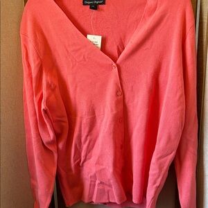 Designers Originals Women's Coral Cardigan Sweater XL NWT
